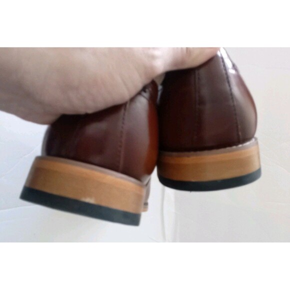 Men's Size 9M Stacy Adams Dickinson Cap Toe Oxford Shoes Cognac Leather EUC - Picture 5 of 6